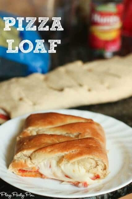 Pizza loaf recipe from Play. Party. Pin.
