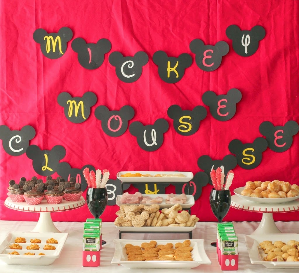 Mickey Mouse Clubhouse Party Ideas and Free Printables from playpartypin.com #Disney #party #freeprintables #MickeyMouse via Mandy's Party Printables